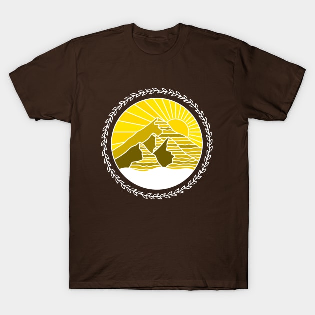 The Adventure Begins Mountains Nature T-Shirt by SartorisArt1